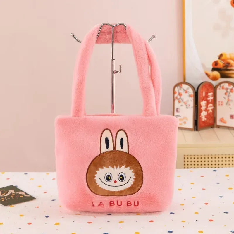 Labubu Soft Carry Tote Bag Pink Tote Bag
