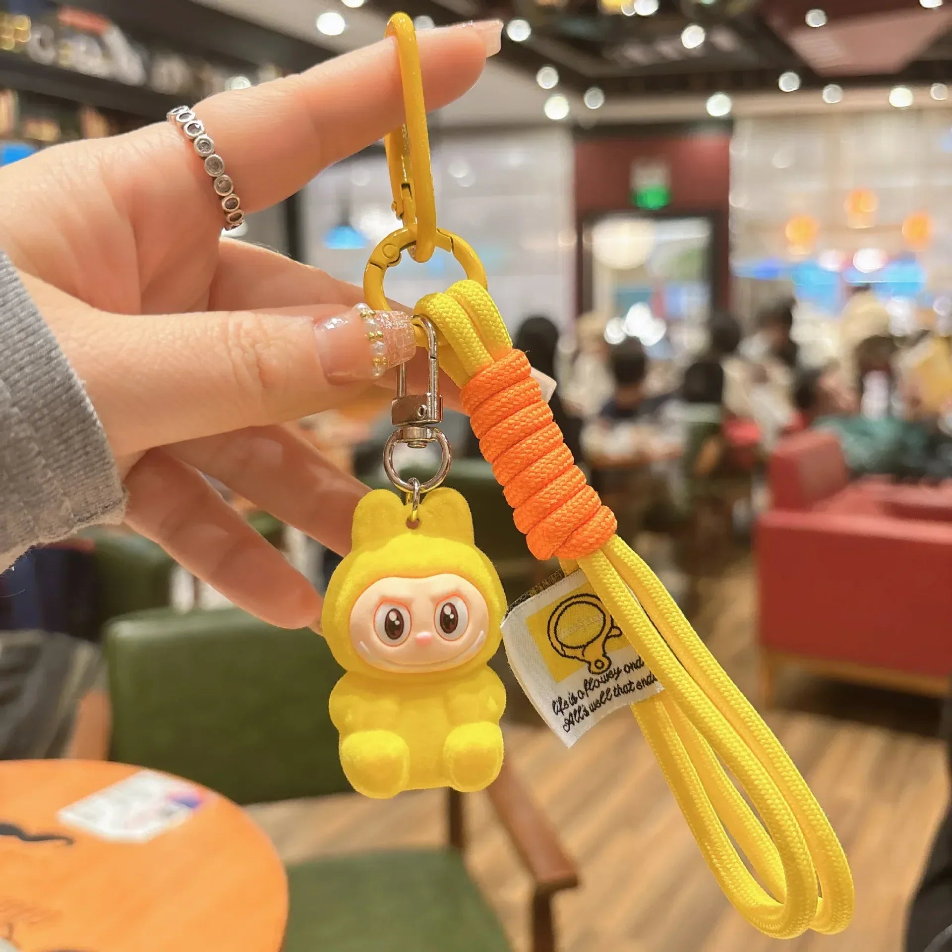 Labuboo Colorful Pop 3D Keychain Yellow 3D Keychain