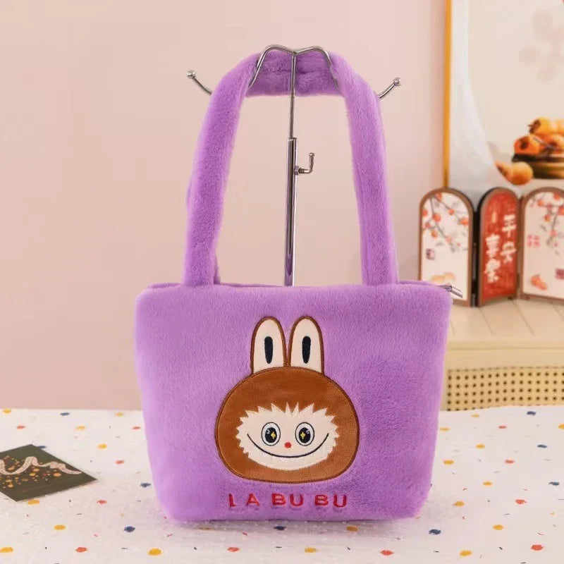 Labubu Soft Carry Tote Bag Purple Tote Bag
