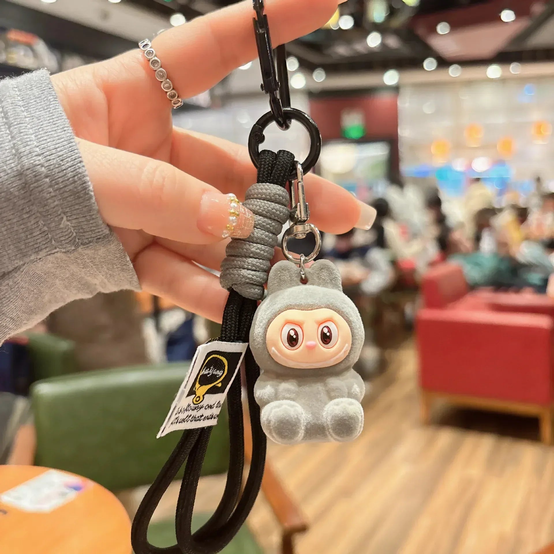 Labuboo Colorful Pop 3D Keychain Gray 3D Keychain