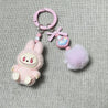 Labuboo Pom Pom Fluff Keychain Peach 3D Keychain