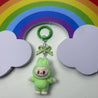 Labubu Crystal Bow Charm Keychain Light Green Plush Keychain