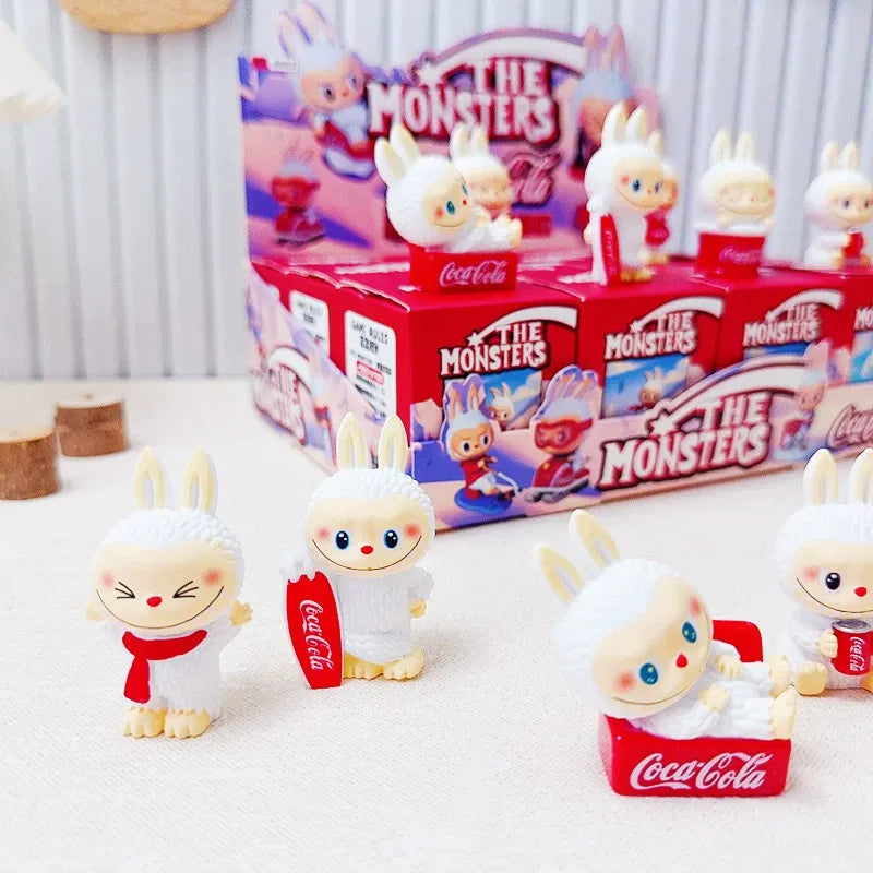 Labubu Mini Coca Cola Figurines Blind Box Action Figure
