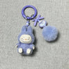 Labuboo Pom Pom Fluff Keychain Blue 3D Keychain