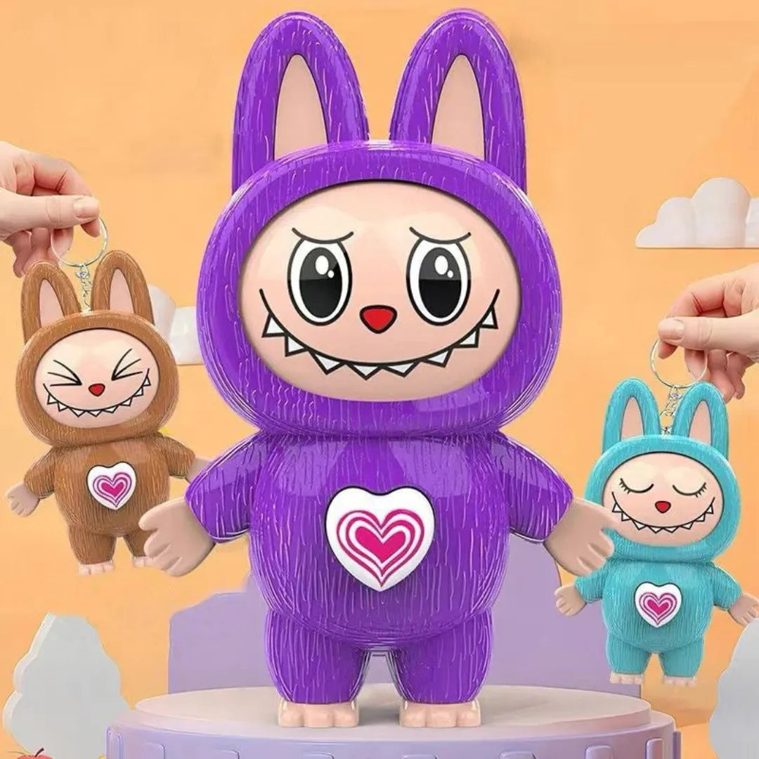 Labubu Monochrome Mood Swings Keychain Expression Keychain