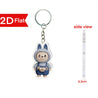 Labubu Flat Friends 2D Keychain Acrylic Keychain