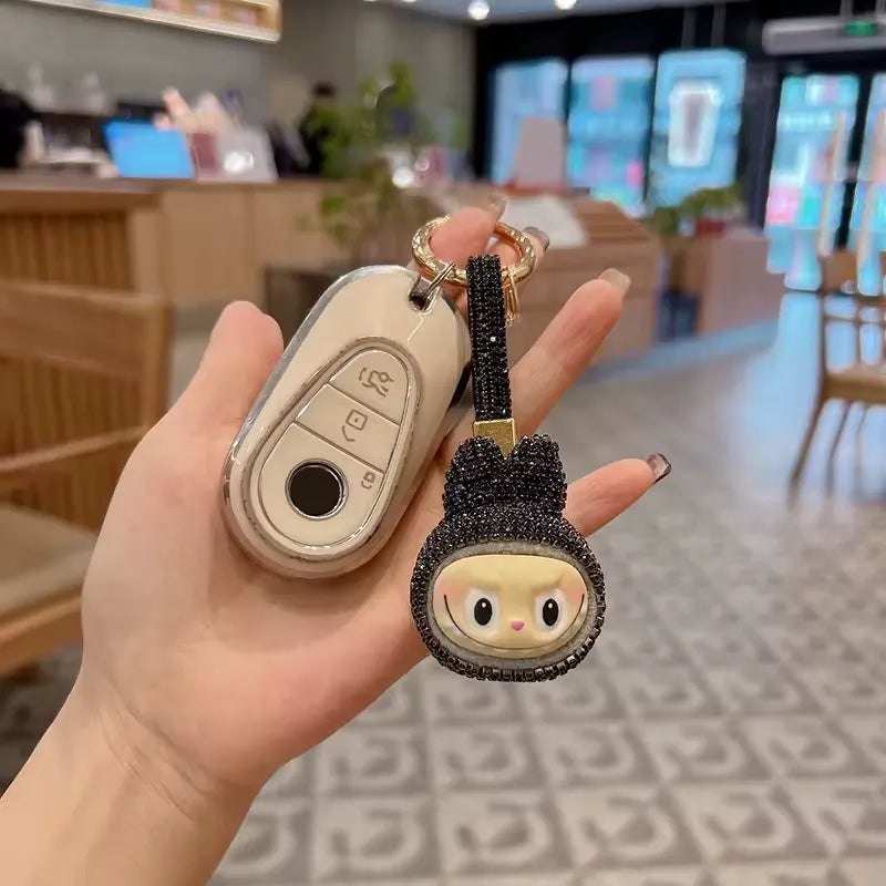 Labuboo Crystal Face Luxury Keychain Purple Luxury Keychain