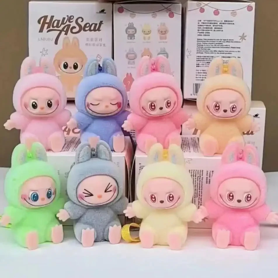 Labubu Minis Taking a Seat Pendant 3D Keychain