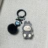 Labuboo Pom Pom Fluff Keychain Gray 3D Keychain