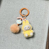 Labuboo Pom Pom Fluff Keychain Yellow 3D Keychain
