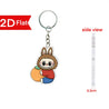 Labubu Flat Friends 2D Keychain Acrylic Keychain