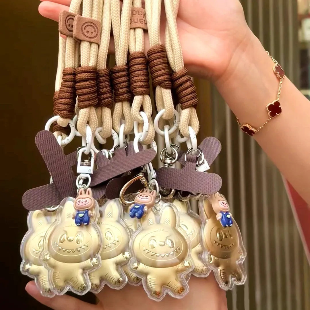 Labubu 20mg Gold Charm Keychain Metal Keychain