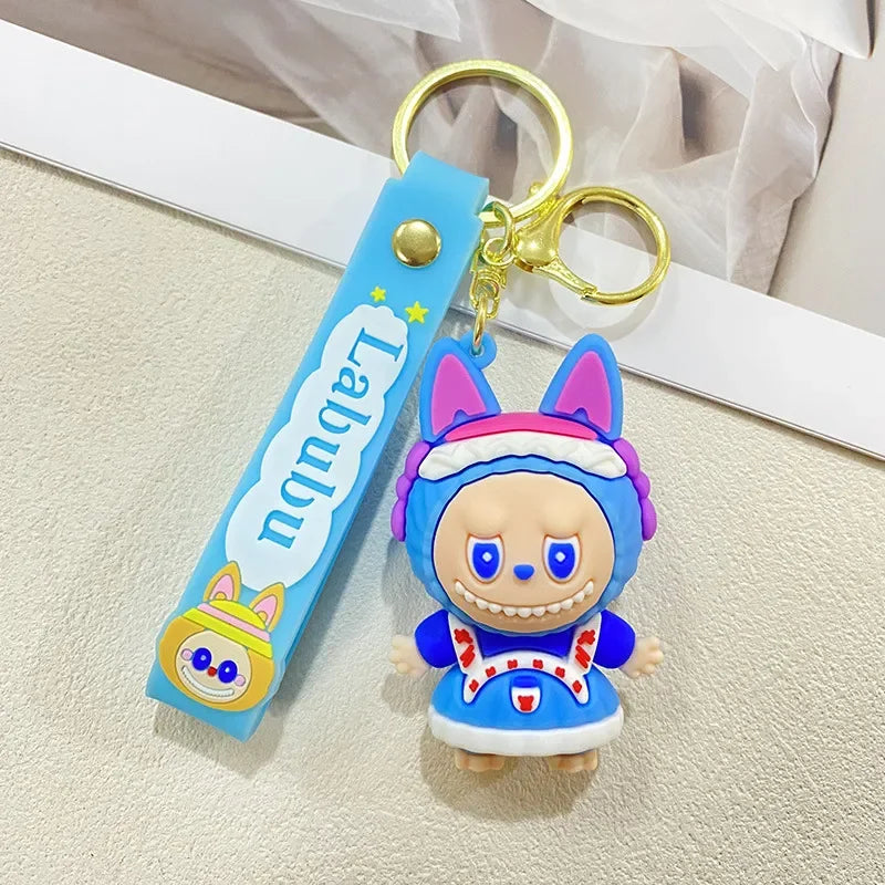Laboobu Skirt Twirl Spins Keychain Blue 3D Keychain