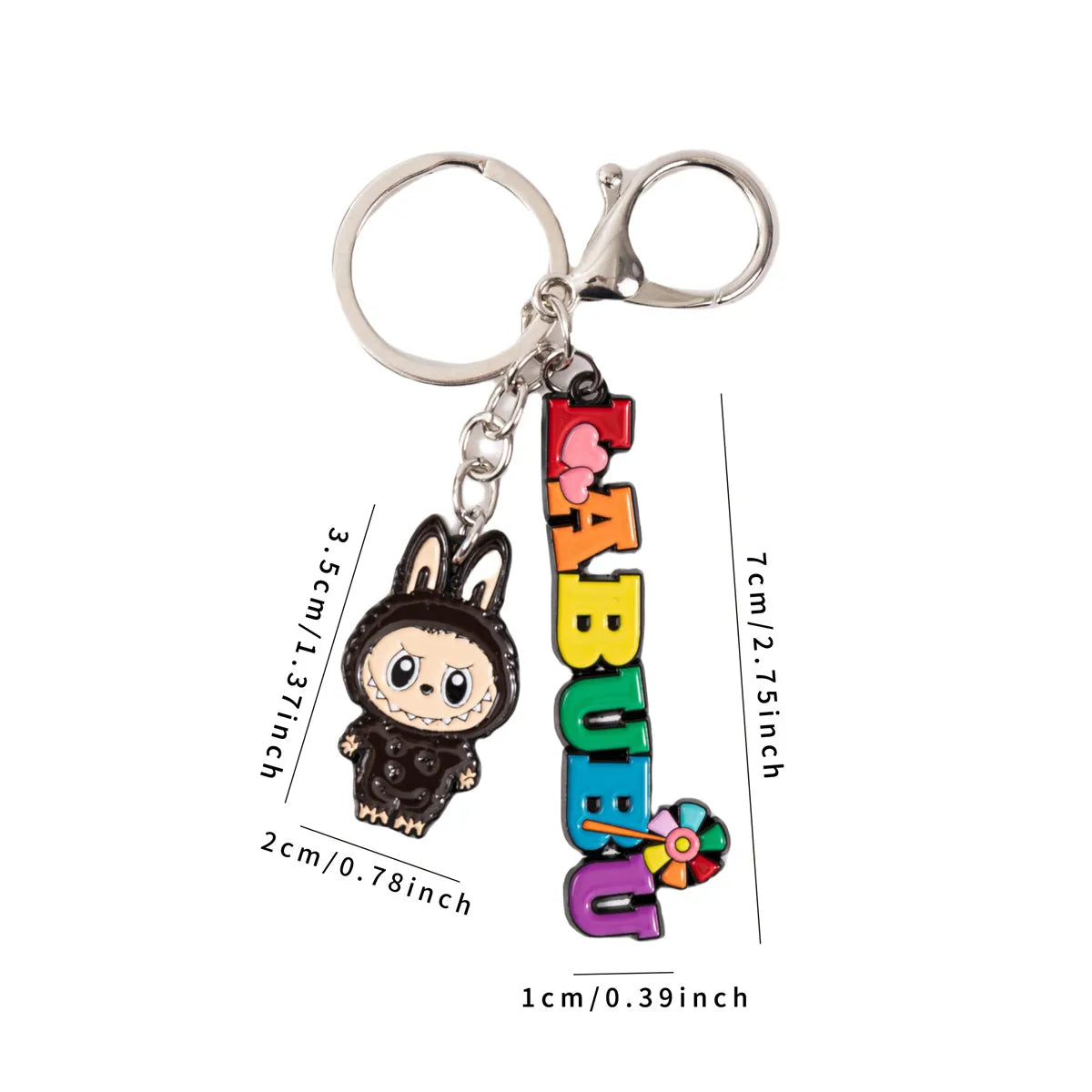 Labuboo Colorburst Mischief Keychain Brown Acrylic Keychain