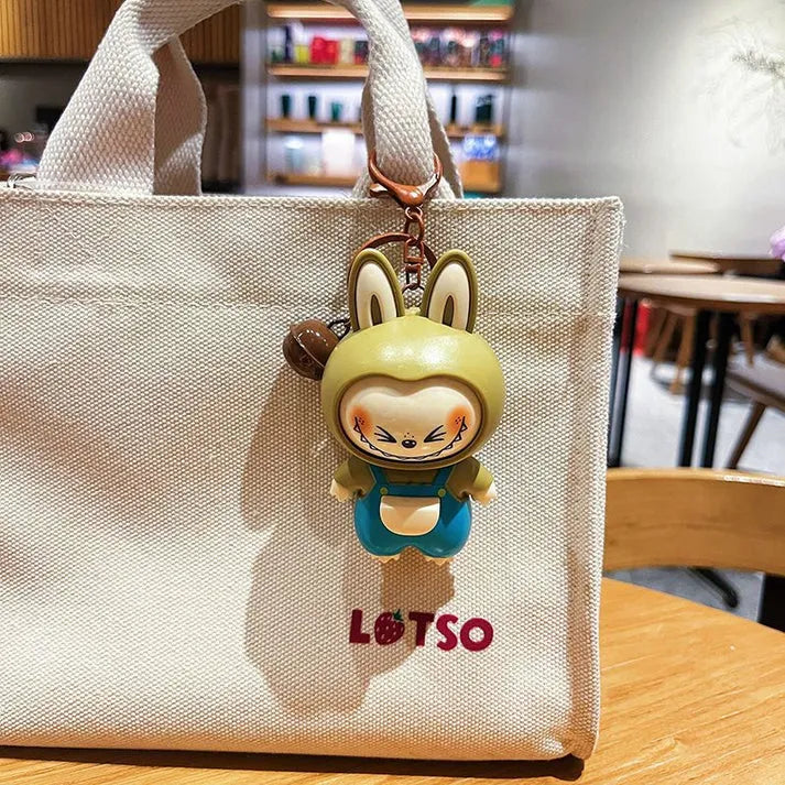 4 in 1 Mood Labubu Face Changing Keychain Expression Keychain