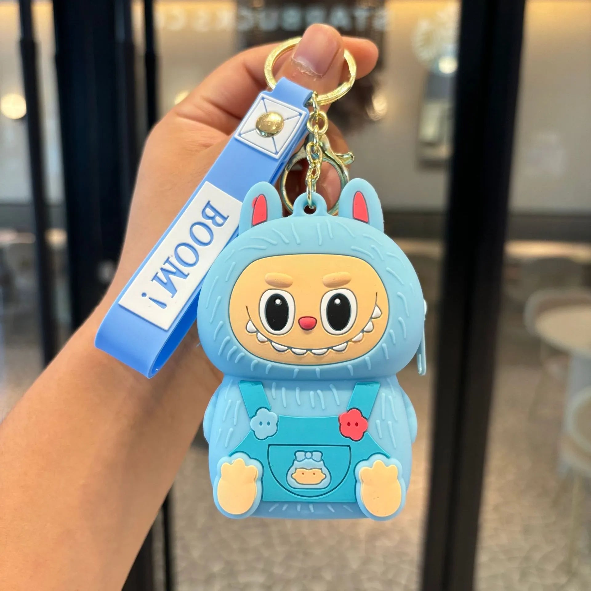 Labubu Boom Box Coin Pouch Light Blue Coin Purse