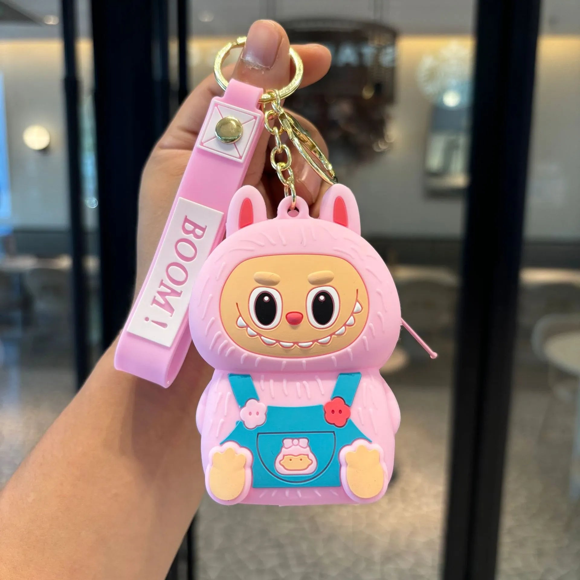 Labubu Boom Box Coin Pouch Pink Coin Purse