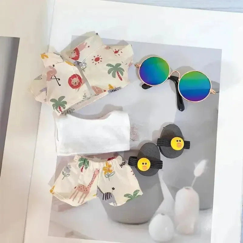 Handmade Hawaii Beach Labubu Outfit Doll Outfit