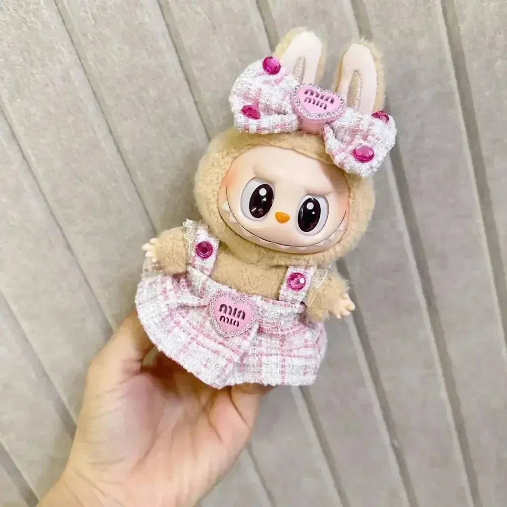 Handmade Labubu Heart Dress Outfit Doll Outfit