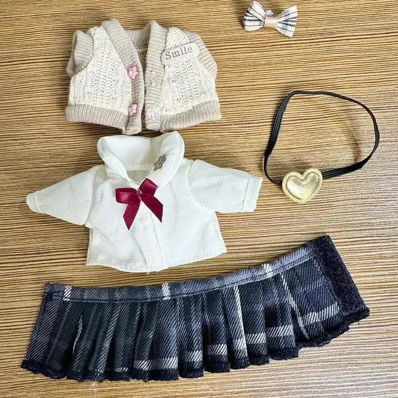 Handmade Labubu School Uniform Outfit Doll Outfit
