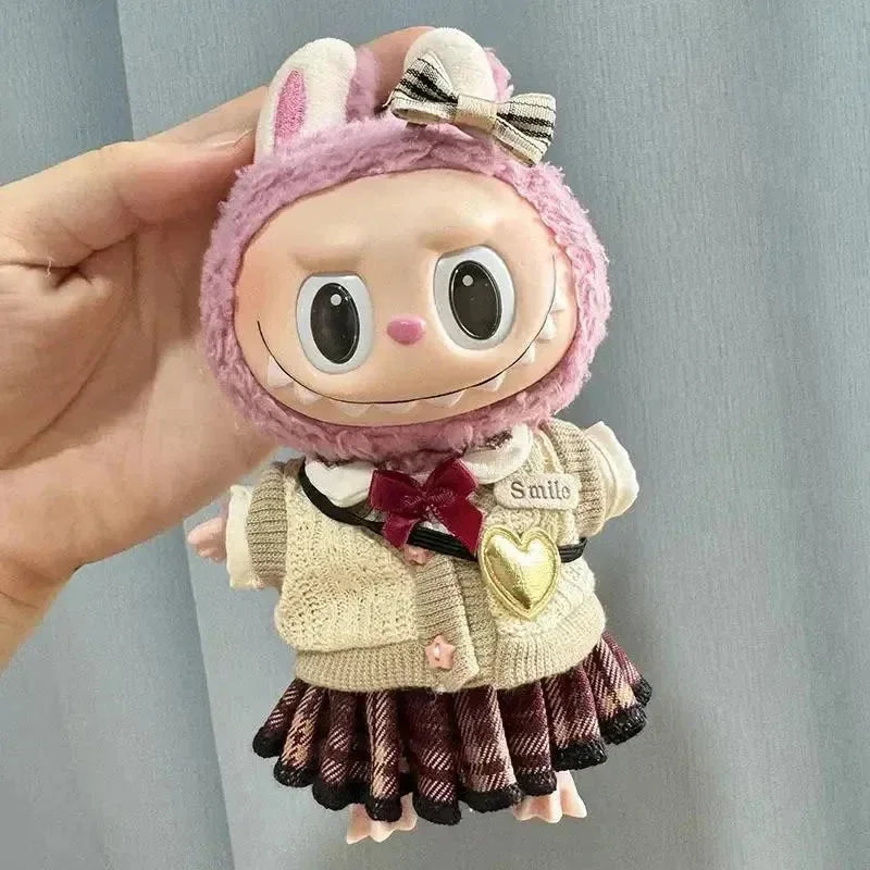 Handmade Labubu School Uniform Outfit Doll Outfit