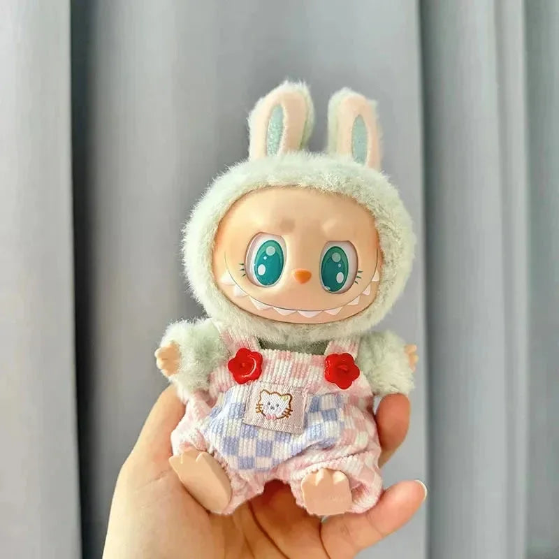 Labubu Summer Bloom Dungarees Doll Outfit