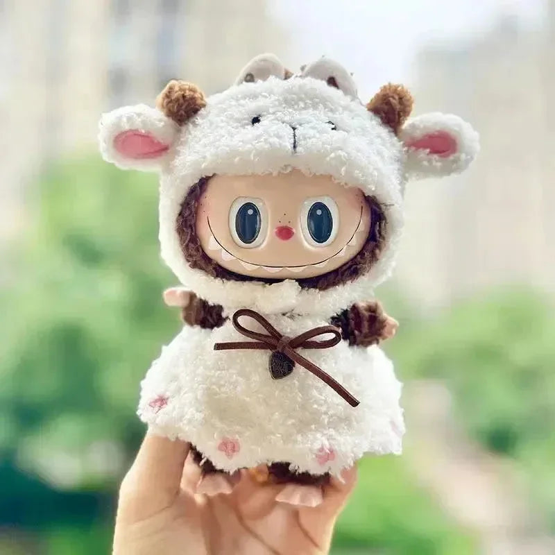 Handmade Labubu White Sheep Outfit Doll Outfit