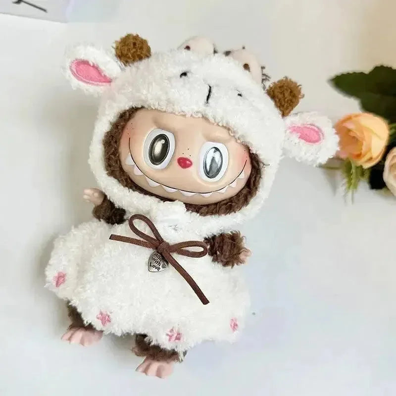 Handmade Labubu White Sheep Outfit Doll Outfit