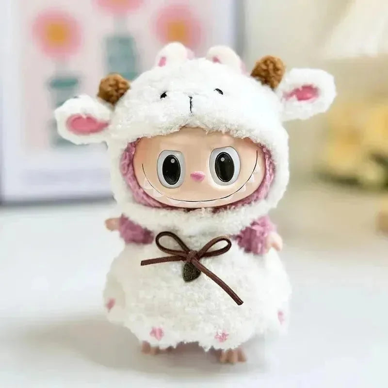 Handmade Labubu White Sheep Outfit Doll Outfit