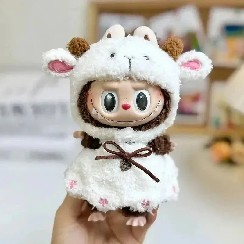 Handmade Labubu White Sheep Outfit Doll Outfit
