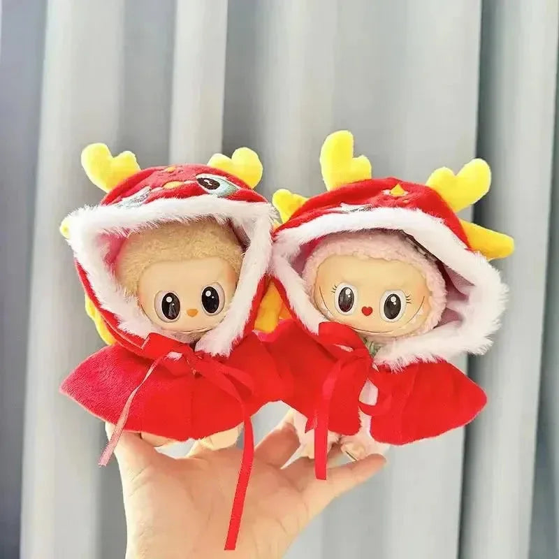 Labubu Red Chinese Dragon Outfit Doll Outfit