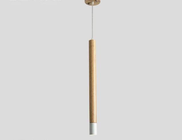 Calarbo™ Ambrose - Modern Nordic Long Hanging Wood Light White Large - 1.5" x 22" Light