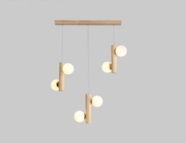 Calarbo™ Prescott - Modern Wooden Bulb Chandelier 6 Lights Chandelier