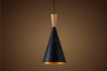 Calarbo™ Jule - Modern Iron Pendant Light Cone - 16" x 7.5" Black