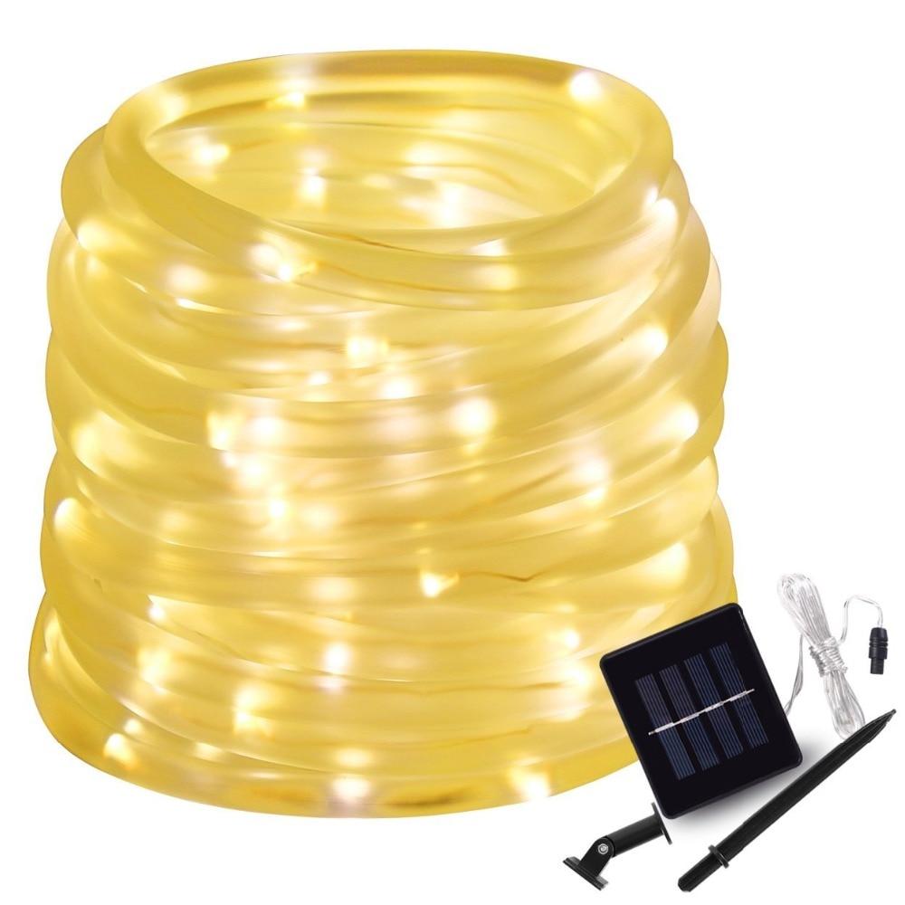 Calarbo™ LED Solar Tube String Garden Lights Warm White