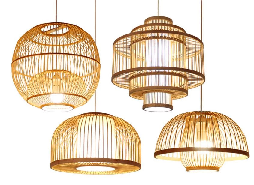 Calarbo™ Calico - Bamboo Pendant Hanging Light Light