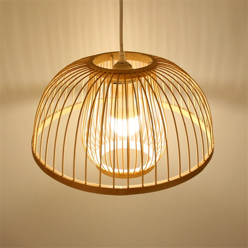 Calarbo™ Calico - Bamboo Pendant Hanging Light Dome 8" x 14" Light