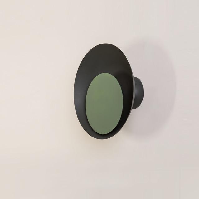 Calarbo™ Grais - Modern Nordic Macaroon Moon LED Wall Lamp Black & Green Light