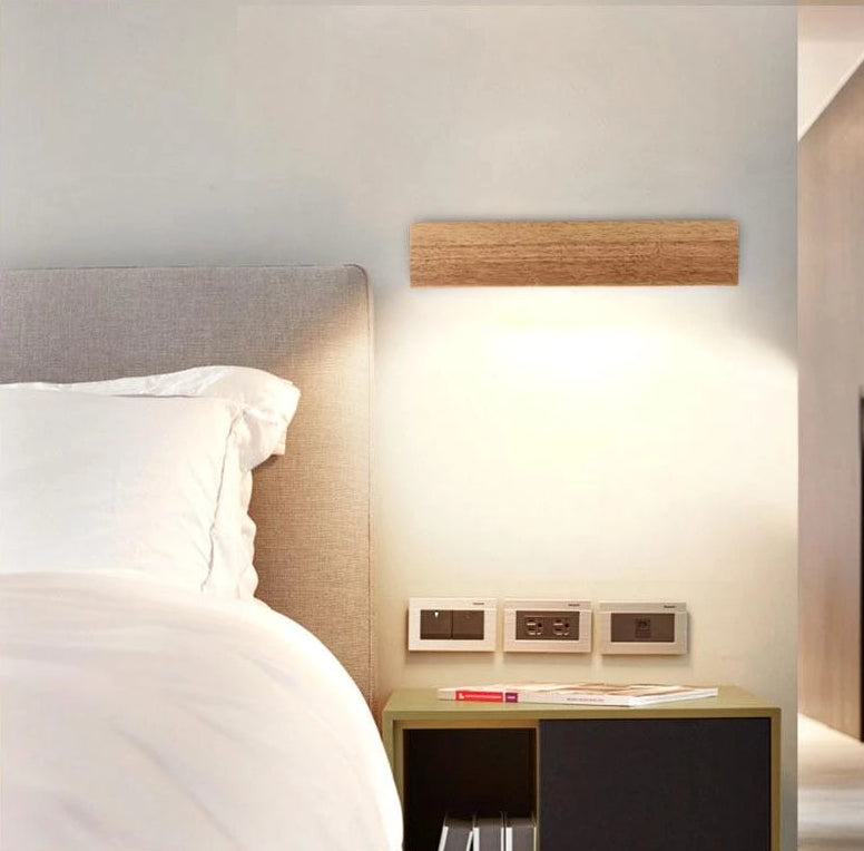 Calarbo™ Eliana - Modern Wood Oak Shelf & Lamp Light