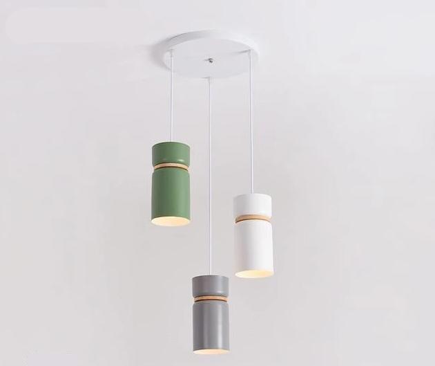 Calarbo™ Brantley - Modern Nordic LED Pendant Light Green, Gray, White 3 x Lamps - Round Base Light