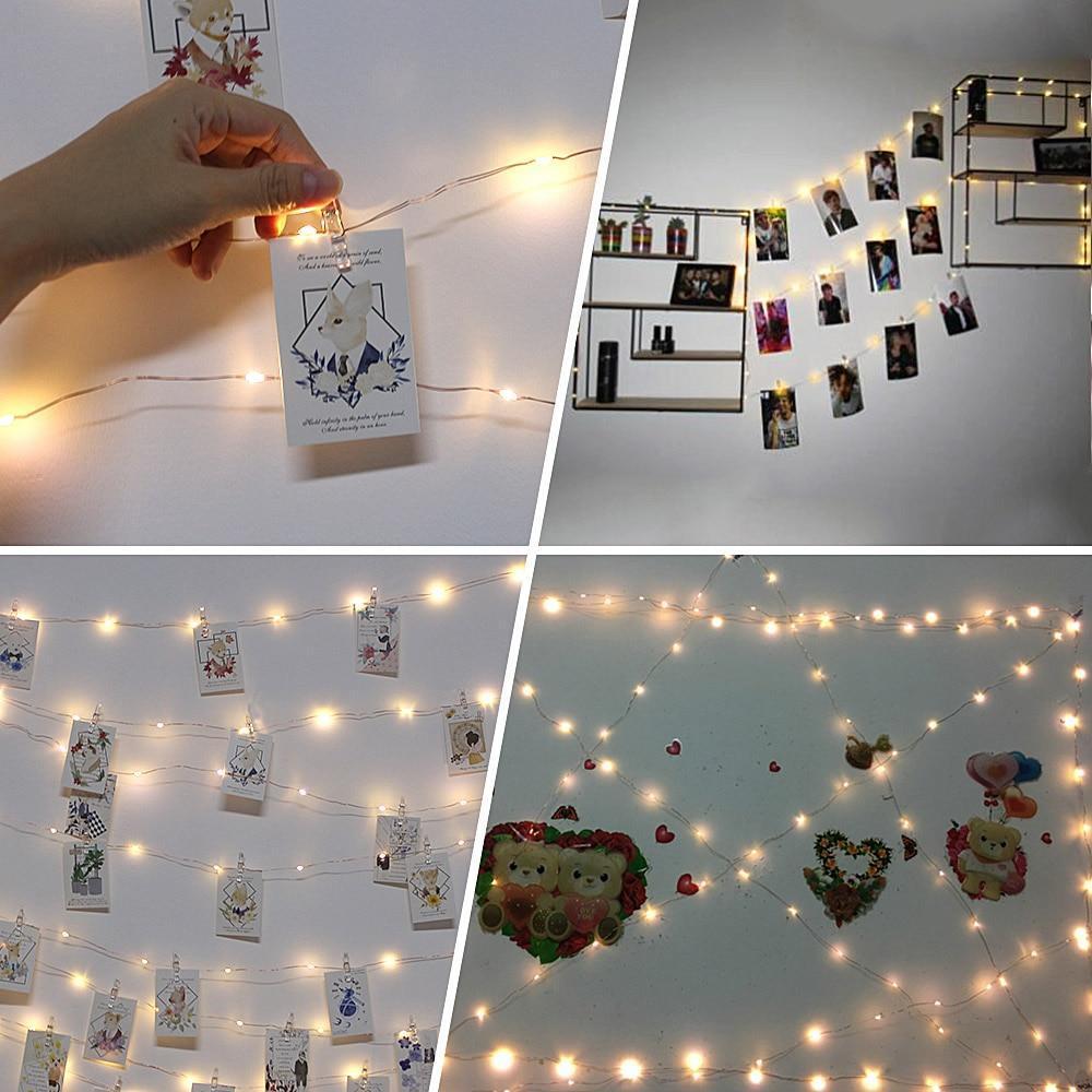 Calarbo™ Strung - LED Fairy Light String with Photo Clips Light
