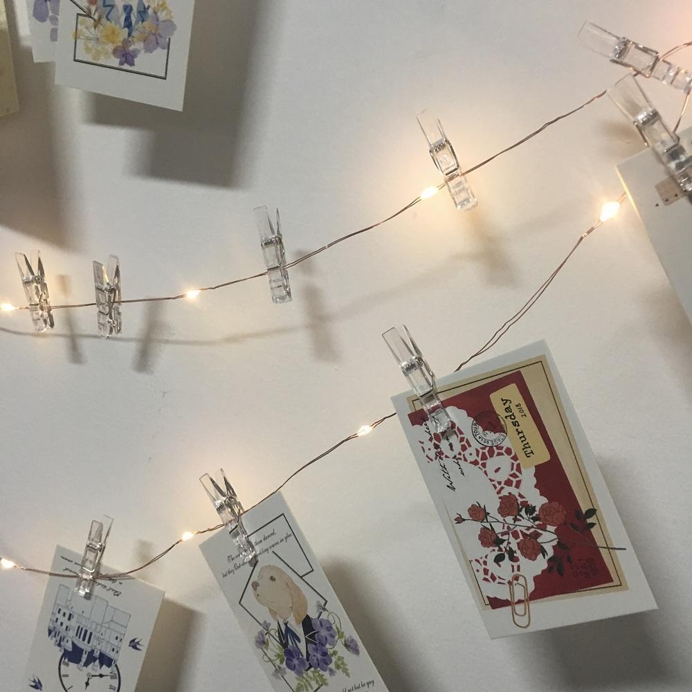 Calarbo™ Strung - LED Fairy Light String with Photo Clips Light