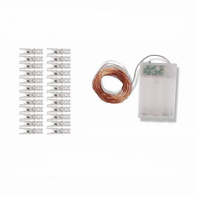 Calarbo™ Strung - LED Fairy Light String with Photo Clips Light
