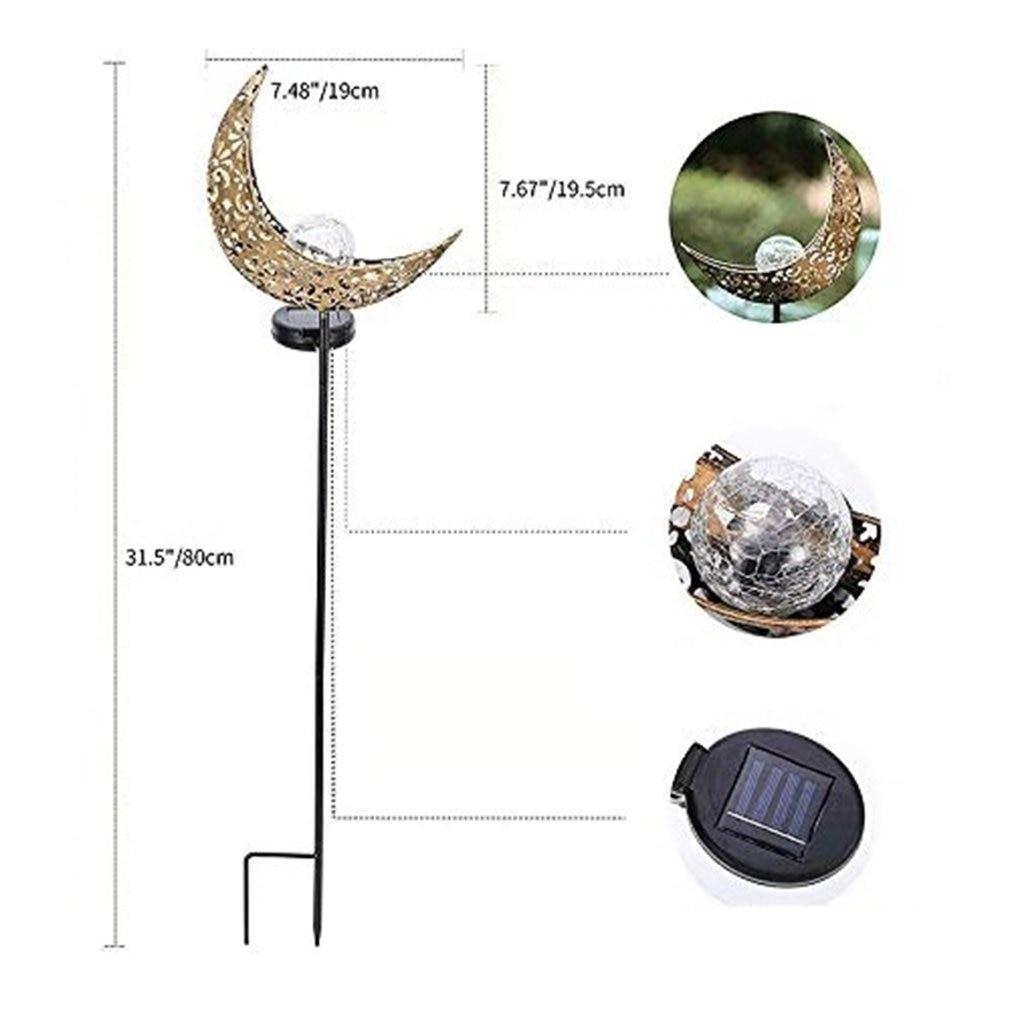 Calarbo™ Solar Crescent Moon Stake Garden Light