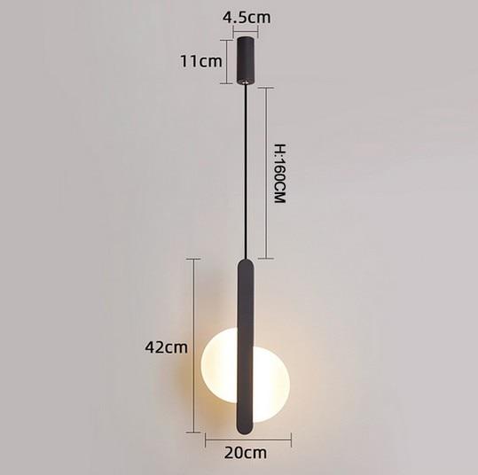 Calarbo™ Declan - Modern LED Hanging Light Uneven Half Round - Black