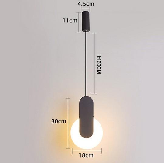 Calarbo™ Declan - Modern LED Hanging Light Thick Metal Base - Black