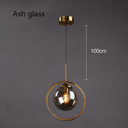 Calarbo™ Silvana - Modern Ring Pendant Light Ash Glass - 1 Bulb
