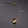 Calarbo™ Silvana - Modern Ring Pendant Light Ash Glass - 1 Bulb