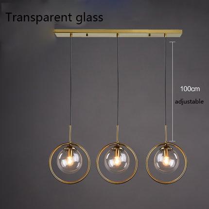 Calarbo™ Silvana - Modern Ring Pendant Light Transparent Glass - 3 Bulbs
