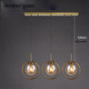 Calarbo™ Silvana - Modern Ring Pendant Light Amber Glass - 3 Bulbs